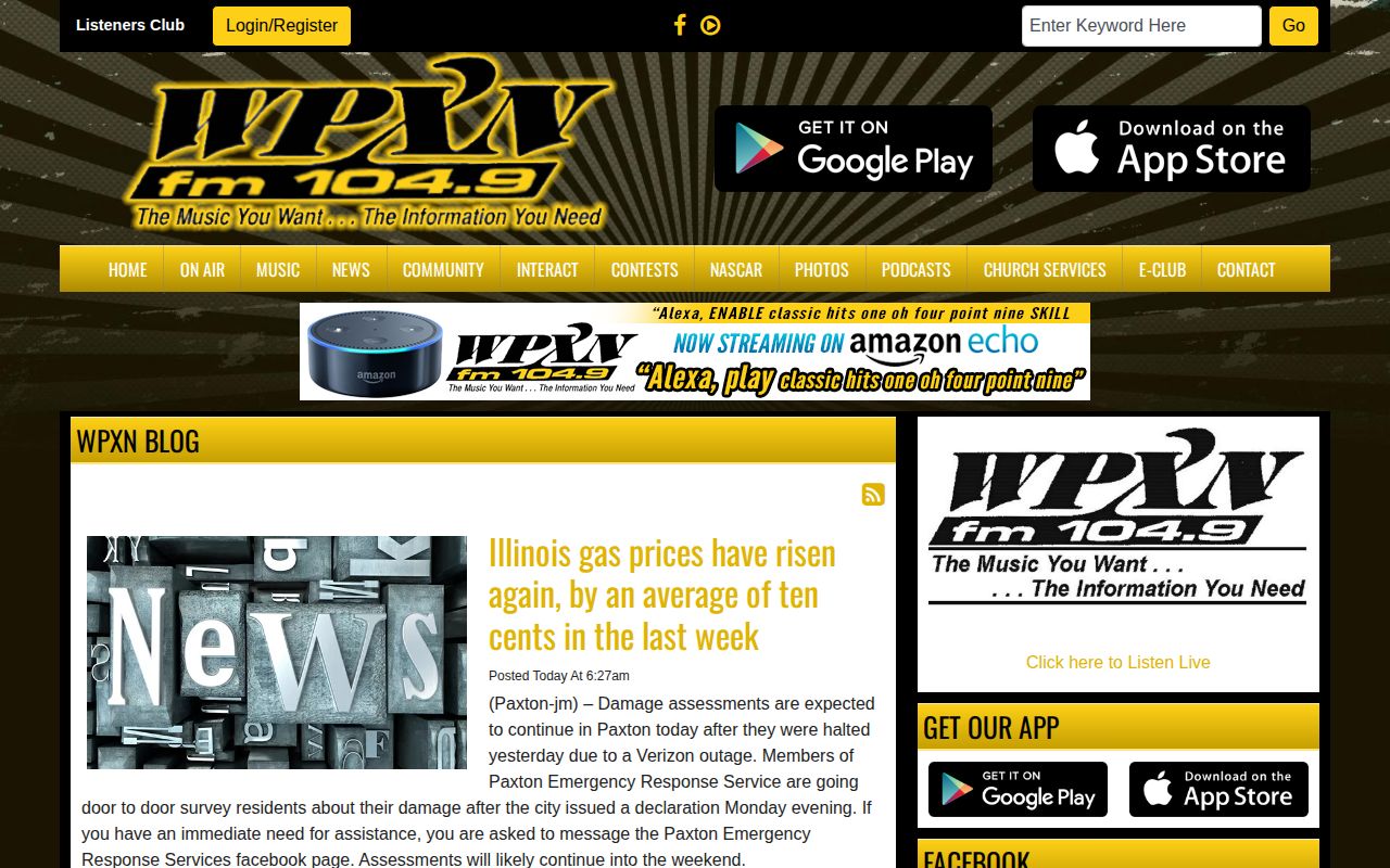 WPXN local police-summary blog used as a dated Ford County news lead, not a custody feed