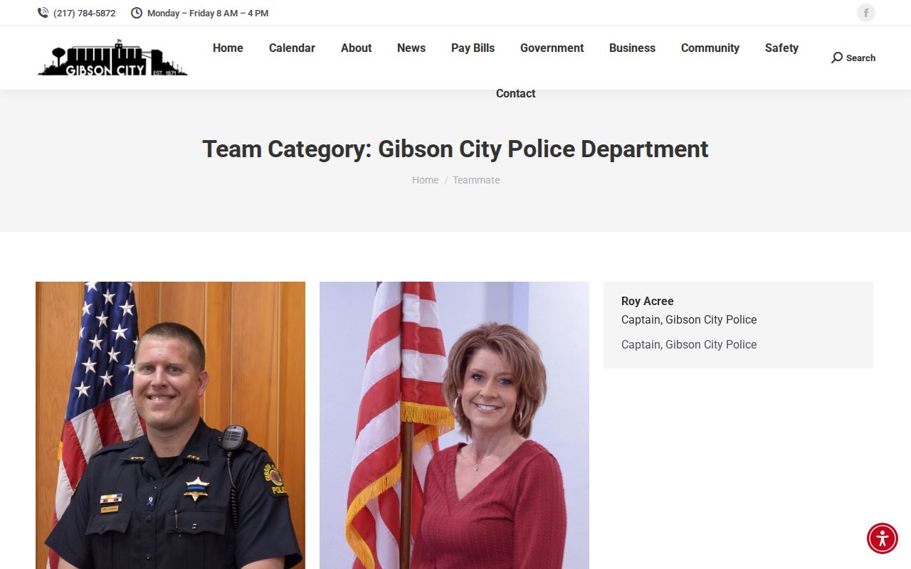 Gibson City Police Department and Ford County booking-record source